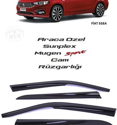 Fiat Egea Marka Cam Rüzgarlığı Mugen 4'lü