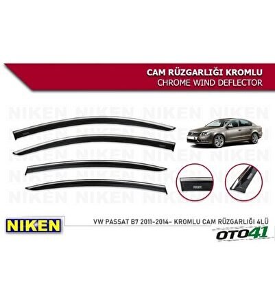 Vw Passat 2011-2014 Kromlu Cam Rüzgarlığı