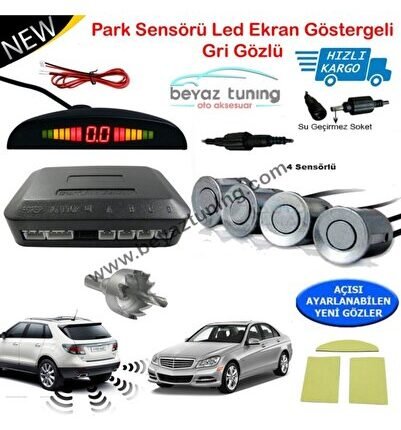 Park Sensörü Led Ekranlı Ses Ikazlı Gri