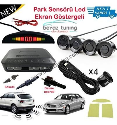 Park Sensörü Led Ekranlı Ses Ikazlı Siyah