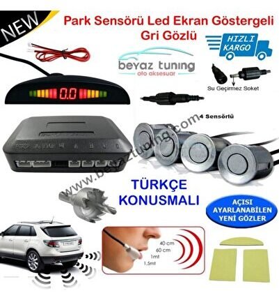 Park Sensörü Led Ekranlı Türkçe Konuşmalı Gri