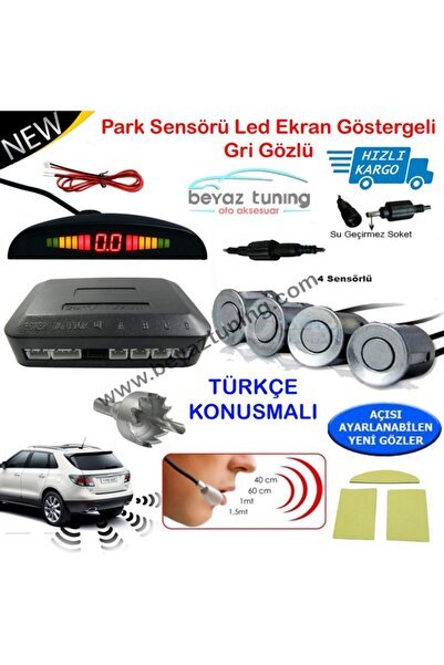 0_org_zoom-585.jpg Park Sensörü Led Ekranlı Türkçe Konuşmalı Gri - Görsel 1