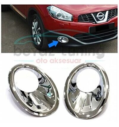Nissan Qashqai Sis Farı Çerçevesi Kromu Nikelajı 2010-2013
