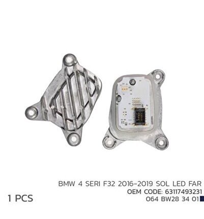 BMW 4 SERI F32 2016-2019 SOL LED MODÜL 63117493231