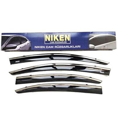 Duster ile Uyumlu Niken Kromlu Cam Rüzgarlığı 4lü Set 2024 ve Üstü