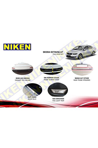 1_org_zoom-11210.jpg Skoda Octavia Full Set Kromu Nikelajı 2013 Sonrası - Görsel 1