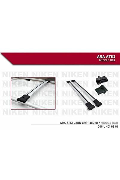 1_org_zoom-12126.jpg Araç üstü ara atkı bagaj taşıyıcı gri (yanlardan sıkıştırmalı )alüminyum 138cm uzunluk - Görsel 1