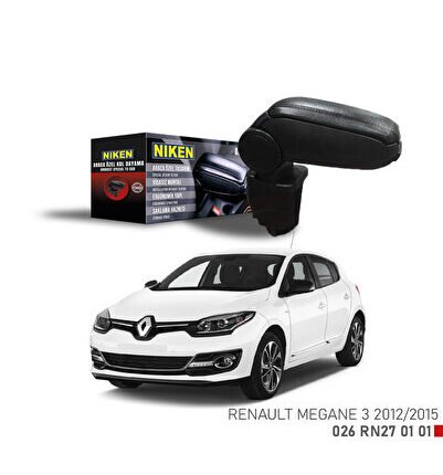 NİKEN ARACA ÖZEL KOLÇAK RENAULT MEGANE III 3 2012 - 2015 ARASI SİYAH