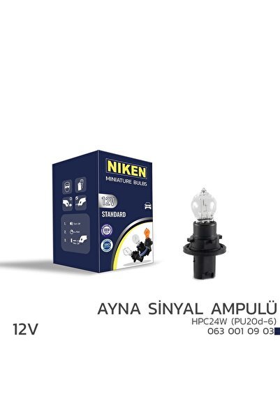1_org_zoom-12744.jpg Niken 12V HPC24W Ayna Sinyal Ampulü (PU20d-6) 10’Lu - Görsel 1