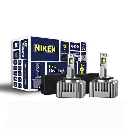 Niken D3s Led Xenon 6300 Kelvin 16000 Lümen 2 Adet