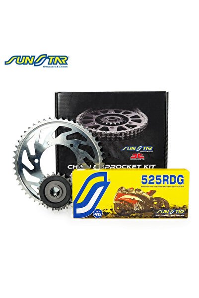 1_org_zoom-12902.jpg Zincir Dişli Seti Yamaha Nıken Gt 900cc Zincir: 525rdg Çelik-114 Ön: Jt 16t Arka: 47 - Görsel 1