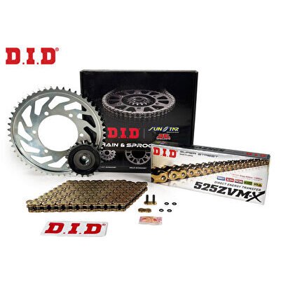 Zincir Dişli Seti Yamaha Nıken Gt 900cc Zincir: Dıd-525zvm-x Gold-114 Ön: Jt 16t Arka: Sunstar 47t 2