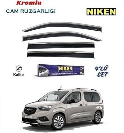 Opel Combo Combi (2019-2024) Cam Rüzgarlığı 4'lü Set