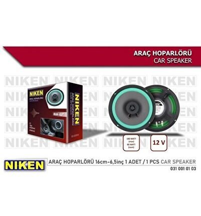 6,5'' - 16cm Oto Araç Hoparlörü 12v 180watt (1 ADET)