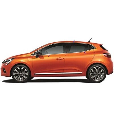 Renault Clio 5 Cam Çıtası Komple Set Kromu Nikelajı 12 Parça