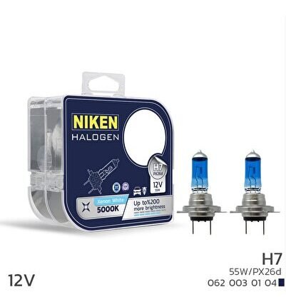 12V H7 55W BEYAZ IŞIK AMPUL 5000K (2 ADET)