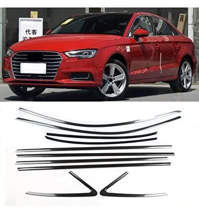 Audi A3 Sedan Cam Çıtası Çerçevesi Kromu Nikelajı 2013 Sonrası