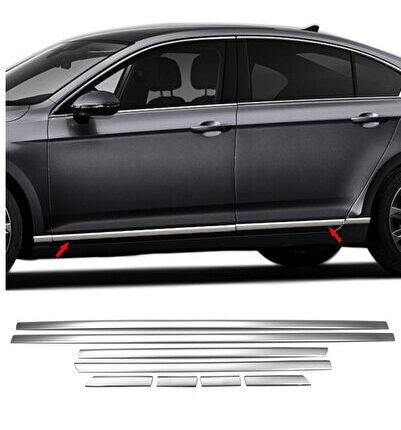 Volkswagen Passat B8 Yan Kapı Çıtası Krom Nikelajı 2015 Sonrası