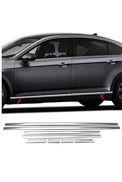 1_org_zoom-13400.jpg Volkswagen Passat B8 Yan Kapı Çıtası Krom Nikelajı 2015 Sonrası - Görsel 1