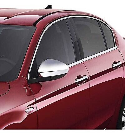 Fiat Egea Sedan Uyumlu Krom Cam Çerçevesi 8 Parça 2015-2025 Krom Cam Çıtası Paslanmaz Çelik
