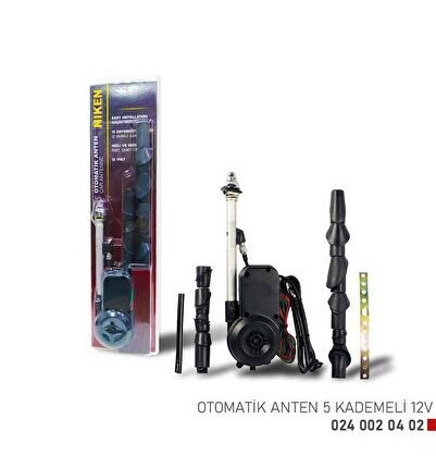12 Aparatlı Otomatik Anten (Tüm Araçlara Uyumlu)