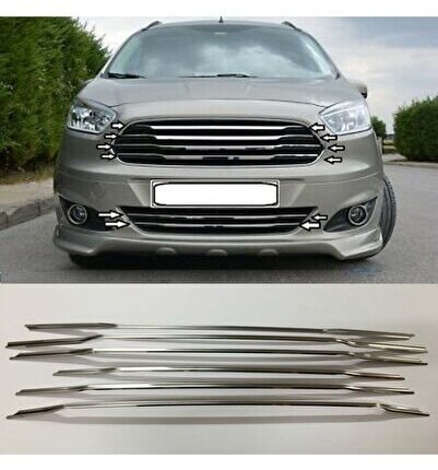 Courier Ön Panjur Kromu Nikelaj 6 Parça 2014-2017 Arası