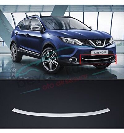 Nissan Qashqai Ön Tampon Panjur Alt Çıtası Kromu 2014-2017