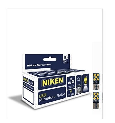 Niken 2 Adet Turuncu T10 Park plaka tavan ampülü 12 volt