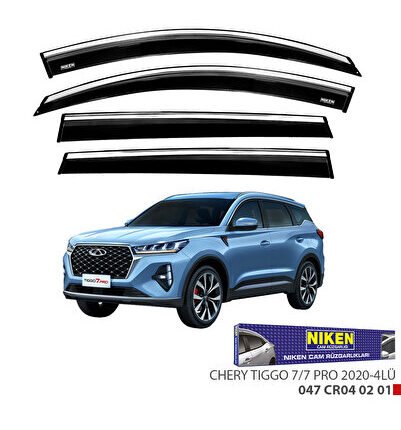 Chery Tiggo 7/7 Pro 2020- Kromlu Cam Rüzgarlığı Niken 4'lü