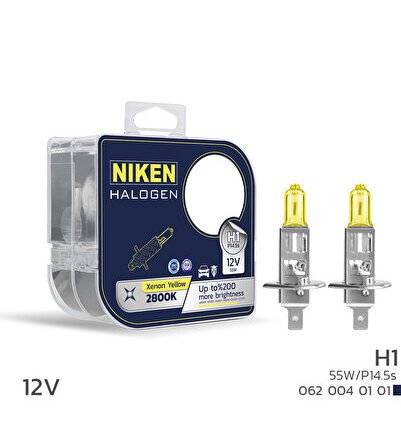 Nıken 12V H1 55W Sarı Işık Ampul P14.5s 2800K