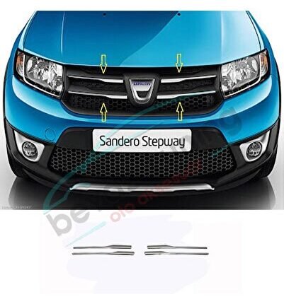 Dacia Sandero Ön Panjur Kromu Nikelaj 2013 Sonrası