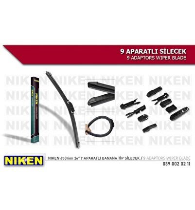 Nıken 400mm 16" 9 Aparatlı Banana Tip Silecek - Clsgarage