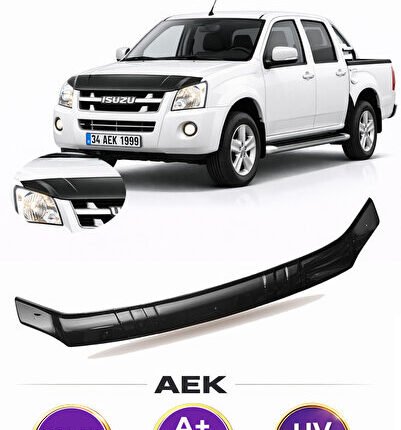 ISUZU D-MAX 2006-2012 ARACA ÖZEL ÜRETİM "4MM" KAPUT RÜZGARLIĞI A+ (PİANOBLACK)