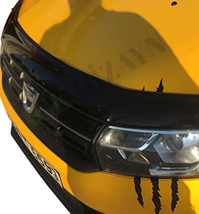 DACİA LOGAN MCV 2012+ ARACA ÖZEL KAPUT RÜZGARLIĞI A+ PİANOBLACK (4MM) KALIN