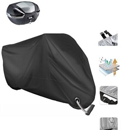 Yamaha Niken GT SİYAH Motor Branda Arka Çanta Uyumlu -KİLİT UYUMLU