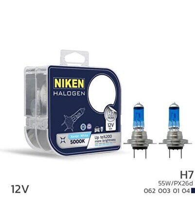 12V H7 55W BEYAZ IŞIK AMPUL PX26d 5000K