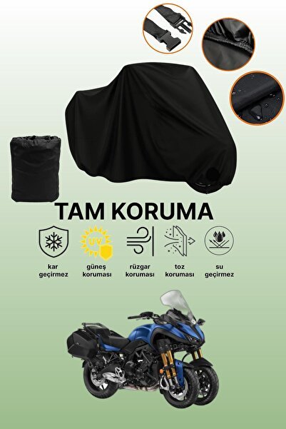 1_org_zoom-14160.jpg Siyah Yamaha Niken GT Uyumlu Motor Branda, Koruyucu Örtü, Motosiklet Brandası - Görsel 1