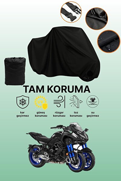 1_org_zoom-14203.jpg Siyah Arka Çanta ve Kilit Uyumsuz Yamaha Niken Uyumlu Motosiklet Brandası - Görsel 1
