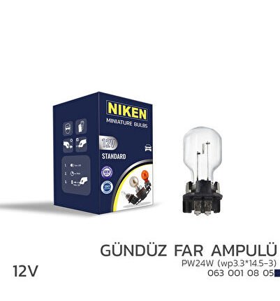 12v Pw24w Gündüz Far Ampulü (WP3.3*14.5-3)