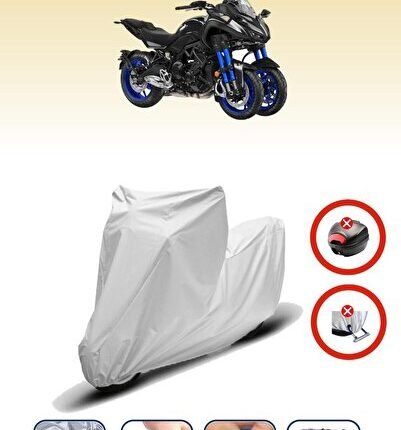 Gri Arka Çanta Kilit Uyumsuz Yamaha Niken Uyumlu Motosiklet Brandası, 4Mevsim