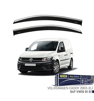 Niken Volkswagen Uyumlu Caddy -2003 Kromlu Cam Rüzgarlığı 2Li