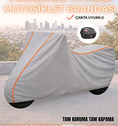 TURUNCU FİTİLLİ Yamaha Niken ÇANTA UYUMLU GRİ MOTOSİKLET BRANDASI
