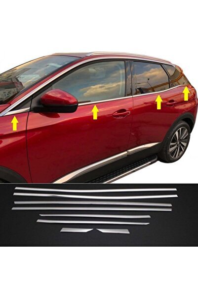 1_org_zoom-14369.jpg Peugeot 3008 Cam Çıtası Kromu Nikelajı 2016 Sonrası 8 Parça - Görsel 1