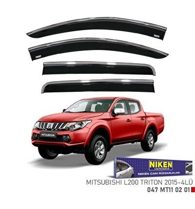 Mitsubishi L200 trition cam rüzgarlığı kromlu 2015+