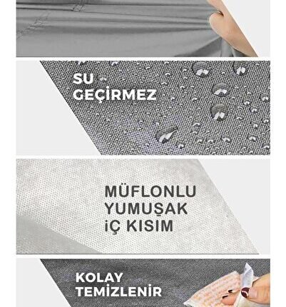 Yamaha Niken GT İçin ARKA ÇANTA Uyumlu Motosiklet Brandası (Gri Renk)