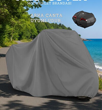 Yamaha Niken GT Branda Arka Çanta Uyumlu Gri 4 Mevsim Motosiklet Brandası Örtüsü