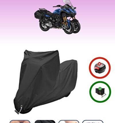 Siyah Kilit Uyumlu Yamaha Niken GT Uyumlu Motosiklet Brandası Su Geçirmez