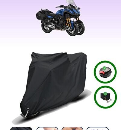 Siyah Arka Çanta ve Kilit Uyumlu Yamaha Niken GT Uyumlu Motor Brandası