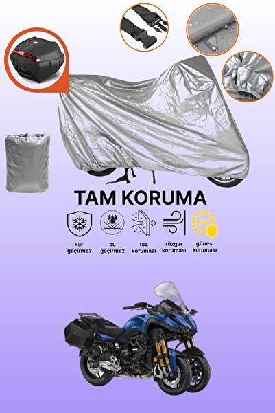 1_org_zoom-14576.jpg Gri Arka Çanta Uyumlu Yamaha Niken GT Uyumlu Motor Brandası, Koruyucu Örtü - Görsel 1