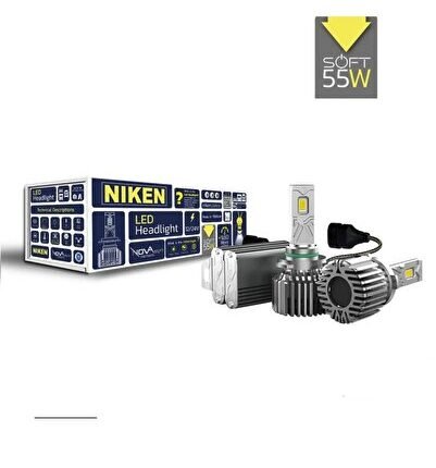 Niken Nova Soft 9006-HB4 Led Xenon Ampul 55W 18000LM 6500K P22d IP67 2’li Set